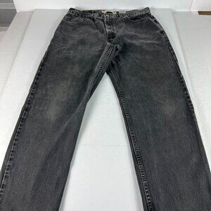 Y2K Levi's Jeans Men's 34x28* 550 Relaxed Black Faded Cotton Denim USA Tag 34x30